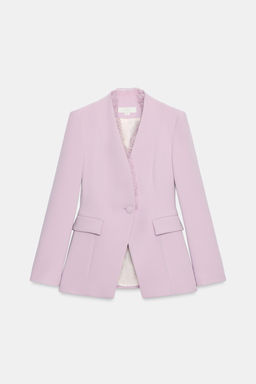 BLAZER ENTALLADA ENCAJE HOMBRERAS / Lila - Zara фото 5