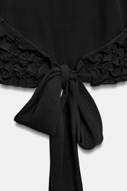 TOP HALTER VOLANTES / Negro