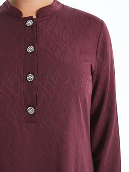 Bisiklet Yaka Desenli Elbise