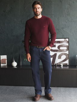 Джинсы утепленные прямые из эластичного денима с мягким флисом - Vilatte фото 5