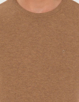 Camel Melanj Slim Fit Bisiklet Yaka Basic Triko Kazak - Pierre cardin фото 6