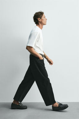 TAPERED WIDE-LEG JEANS - Zara фото 6