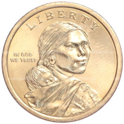 Монета 1 доллар 2020 года D США Коренные американцы (Сакагавея)  Элизабет Ператрович и Закон о борьбе с дискриминацией 1945 года