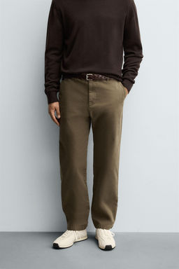 STRAIGHT-LEG TWILL TROUSERS - Zara фото 2