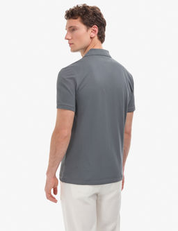 Antrasit Regular Fit %100 Pamuk Cepli K_vr_lmaz D__meli Polo Yaka Basic Ti__rt
