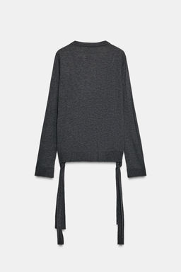 KNIT JUMPER WITH SIDE STRAPS - Zara фото 7