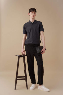 Modern Fit Basic Duz K?sa Kollu Polo Tisort - Defacto фото 5