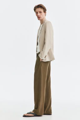 Pantal?n en mezcla de lino Relaxed Fit - H&m фото 12