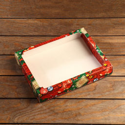 Цена за 5 шт. Коробка сборная крышка-дно с окном, Исполнения желаний 2, 26 х 21 х 4 см