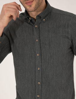 Haki Slim Fit Uzun Kollu G_mlek