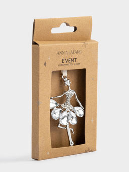Игрушка елочная, 8 см, металл, серебристая, Балерина, Event - Anna lafarg фото 6