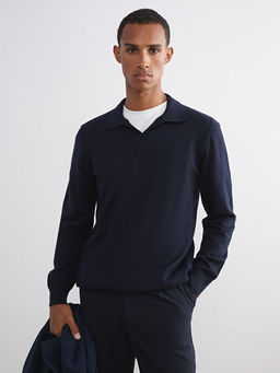 Polo Yaka Erkek Triko Kazak