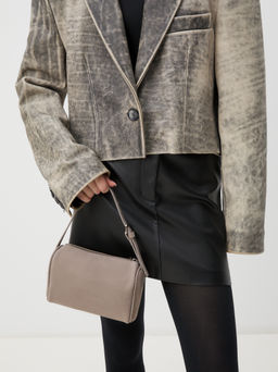 Женская сумка с ручкой MAISON DAVID MARY MINI Артикул 4523850, серо-бежевый  фото 4