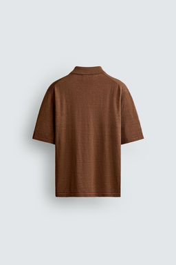 POLO PUNTO C??AMO - ALGOD?N / Marr?n vigor?