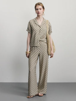 Рубашка из вискозы с принтом / Zarina  фото 2