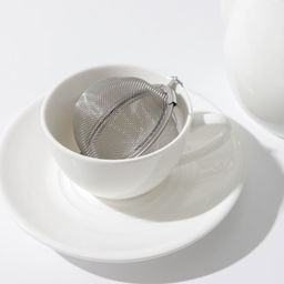 Цена за 10 шт. Ситечко для чая Доляна, d=7 см, нержавеющая сталь, серебристое  фото 4