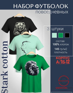 Футболка для мужчин комплект 3 шт