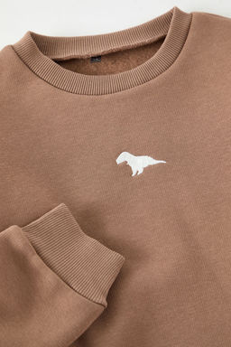 Kahverengi Unisex Bask?l? Orme Mini Me Sweatshirt TKDAW25SW00069 - Trendyolmilla фото 2