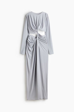 Vestido cut-out drapeado