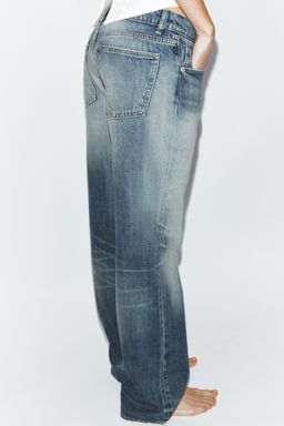 JEANS TRF WIDE LEG TIRO BAJO / Azul medio - Zara фото 5