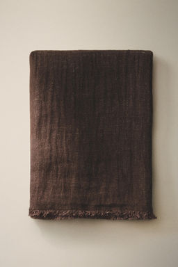 FRINGED LINEN THROW - Zara фото 7