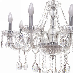 Люстра подвесная в стиле барокко "Alfemminile" 8*40Вт 25-DZ888 со стеклянными основаниями