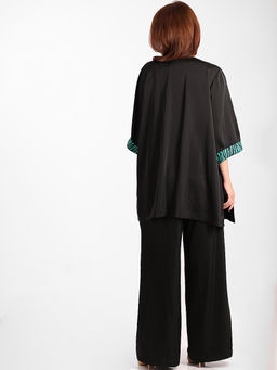 Костюм-тройка с накидкой принт зебра - Almond фото 4