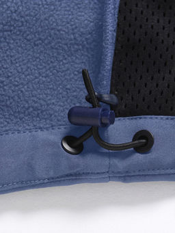 Ветровка мужская софтшелл виндстоппер с капюшоном спортивная синего цвета 9615_1S