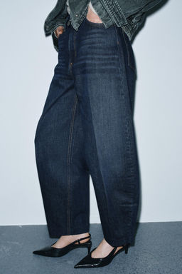 ZW COLLECTION BARREL HIGH-WAIST JEANS - Zara фото 4