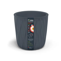 Горшок для цветов 11,2л d265 h258мм серый Desert - Полимербыт фото 2