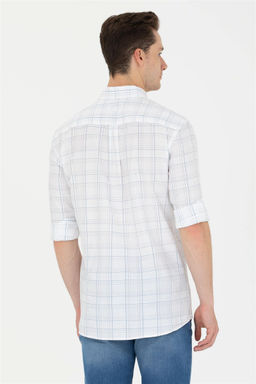 U. S. Polo Assn Мужская синяя белая рубашка в шотландскую клетку - U.s. polo assn фото 12