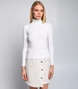 Водолазка #БШ2843, молочный