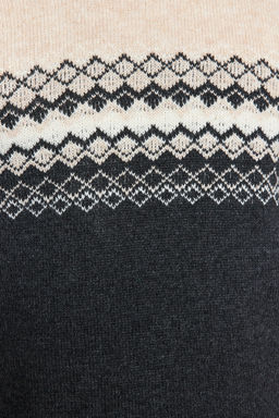 TRENDYOL MAN Antrasit Slim Fit Yunlu Bisiklet Yaka Panel Jakarl? Triko Kazak TMNAW21KZ0738 - Trendyolmilla фото 4
