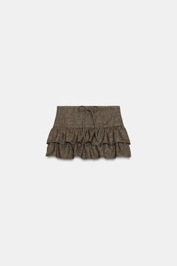 WOOL-BLEND HERRINGBONE SKORT - Zara фото 6
