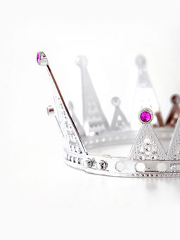 Цена за 2 шт. Корона королевы для девочки, цвет серебряный