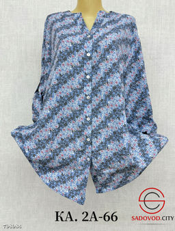 Рубашка из штапеля на пуговицах