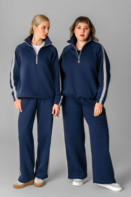 Арт. 2917 Костюм женский с начесом 46-54 (5 шт) Цвет:индиго