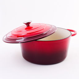 40622 Кастрюля чугун 4,7 л эмаль/покрытие красная MB (х2) - Mayer&boch фото 2