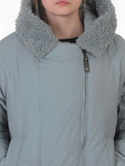 M-8896 GRAY/LT. BLUE Куртка зимняя женская (150 гр. холлофайбер)