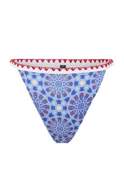Geometrik Desenli Nak?sl? High Leg Bikini Alt? TBESS23BA00231