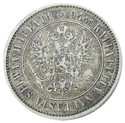 1 марка 1874 года Русская Финляндия