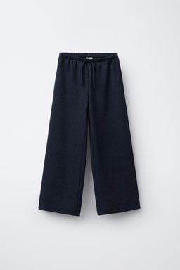 JACQUARD WIDE-LEG TROUSERS