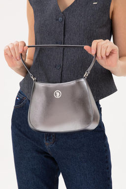 Женская серая блестящая вечерняя сумка Неожиданная скидка в корзине - U.s. polo assn фото 2