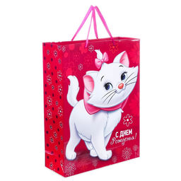Пакет ламинированный вертикальный, 31 х 40 х 11 см С Днем рождения, чудесная девочка!, Коты аристократы