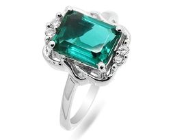 Кольцо из серебра аквамарин выращ., Бенинья