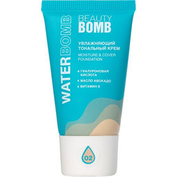 Beauty Bomb Увлажняющий тональный крем для лица Waterbomb тон 02, теплый бежевый, 25 мл