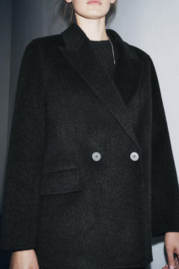 DOUBLE-BREASTED WOOL BLEND BLAZER ZW COLLECTION - Zara фото 4
