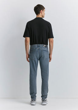 Milan Mavi Black Puslu Koyu Mavi-Gri Jean Pantolon фото 4