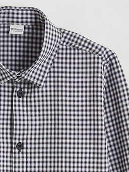 Uzun Kollu Ekose Erkek ?ocuk G?mlek