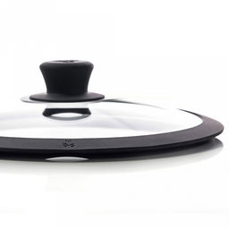 Крышка стеклянная д26см, жаропрочное стекло, силиконовый обод, силиконовая ручка, пароотвод, TalleR (Китай) - Домашняя мода фото 2